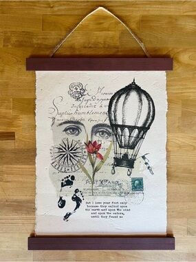 Boho Vintage Style Seed Paper - Your Feet by Pablo Neruda
